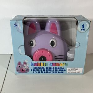 New Purple Bunny Bubble Camera Kids Toy Bubble Machine